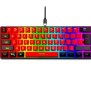 60% RGB Gaming Keyboard, Fast response time, Splash proof, ELEVATE YOUR GAME